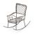 Metal Rocking Chair Rusty Color 2.5 X 2.5 X 3 Inches