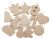 Paper Mache Christmas Ornaments Assorted Figures 3 Inches