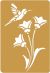 Brass Embossing Stencil Birds and Flowers 3.25 X 2.25 Inches