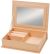 Paper Mache Jewelry Box with Mirror 7.5 X 5.5 Inches