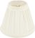 Pleated Cloth Covered Lampshade 2.5 X 4 X 5 Inches Ivory