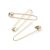 Coiless Safety Pins Gold 0.75 Inches
