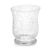 Cracked Glass Hurricane Candle Holder Clear 3.43 X 4.25 Inches