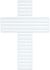 Plastic Canvas Shape Crosses 3 Inches Clear