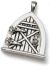 Fairy Door metal Charm Triangle Antique Silver