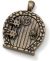 Fairy Door metal Charm Round Window Antique Bronze