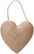 Paper Mache Puffy Heart Ornament 5.5 Inches