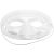 Half Face Plastic Mask White 6.75Inch
