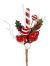 Christmas Floral Peppermint Candy Christmas Picks 11 Inches