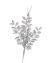 Christmas Floral Silver Glitter Leaf Pick 10.5 Inches