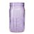 Mason Jar Transparent Glass Purple 3.25 X 6.5 Inches