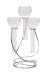 Triple Floating Glass Taper Holder Silver Stand