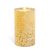 Flameless Candle Unscented Gold Mercury Glass Cylinder 6 Inches