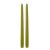 Taper Candle Bamboo Green Unscented 12 Inches