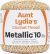 Spinrite Aunt Lydia's Metallic Crochet Thread Size 10 Natural & Gold 1 Pack of 12 Piece