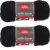 Spinrite Red Heart With Love Yarn Black Pack of 2 Skein