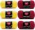 Spinrite Red Heart Super Saver Bright Yellow and Cherry Red Yarn Bundle 198g 7oz Acrylic Pack of 6 Skein