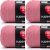 Spinrite Red Heart Super Saver Yarn Light Raspberry Pack of 4 Skein