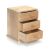 Wood Cabinet With 3 Drawers 6.625 X 8 Inches