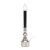 Candle Lamp Electric Black With Silver Base 12 Inches