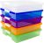 Storex Stack and Store Craft Box 14 inch X14 inch X3 inch Assorted Colors