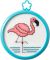 Bucilla My 1st Stitch Mini Counted Cross Stitch Kit 3inch Frame Tropical Flamingo 14 count 