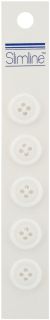 Blumenthal Lansing Slimline Buttons White 4 Hole 5 8 inch 5 Per Pkg