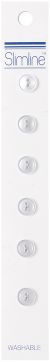 Slimline Buttons Series 1 White 2 Hole 1 4 inch 6 Per Pkg