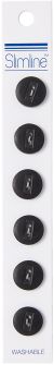 Slimline Buttons Series 1 Black 2 Hole 1 2inch 6 Per Pkg