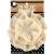 Burlap Flower 4.5 inch Ivory