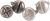 Eyelet Outlet Shape Brads 12 Per Pkg Screws