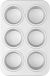 Jumbo Muffin Pan 6 Cavity 4inchX2inch 1 Pack of 1 Piece