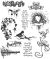 Tim Holtz Cling Stamps 7inchX8.5inch Urban Chic