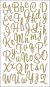 Sticko Alphabet Stickers Sweetheart Script Small Glitter Gold