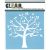 Clear Scraps Stencils 12 inch X12 inch Family Tree