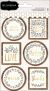 Jen Hadfield Along The Way Dimensional Stickers 6Per Pkg WGold Foil Accents
