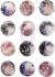 Moon Child Enamel Stickers 12Per Pkg WFoil & Glitter Accents
