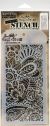 Tim Holtz Layered Stencil 4.125inchX8.5inch Doodle Art 1 Layered