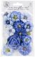 Prima Marketing Mulberry Paper Flowers Blue River/Nature Lover