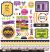 Doodlebug This and That Cardstock Stickers 12 inch X12 inch Happy Haunting