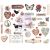 Farm Sweet Farm Chipboard Stickers 35 Per Pkg Shapes with Foil Accents