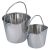 ProSelect Stainless Steel Flat-Sided Pails 192 oz